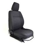 Front Seat Pair Heated Black Leather Black Stitch - EXT338BLH - Exmoor